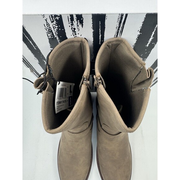 Dv By Dolce Vita Women Side Zip Buckle Moto Bike Boot Dark Taupe Size 8 - Picture 4 of 16